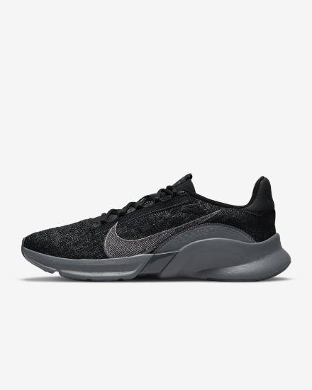 Nike SuperRep Go 3 Next Nature Flyknit Muške Cipele Za Trening Crne Sive Tamno Sive | HR-49063DRFB