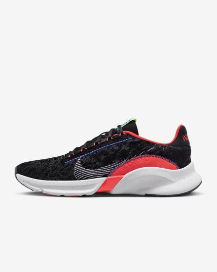 Nike SuperRep Go 3 Next Nature Flyknit Muške Cipele Za Trening Crne Tamno Sive Svijetlo Crvene Bijele | HR-61043KPVG