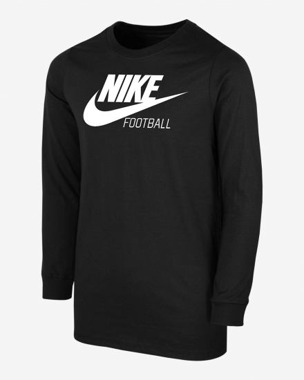 Nike Swoosh Kids Long-Sleeve Za Dječake Majice Crne Bijele | HR-31654RGHS