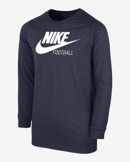 Nike Swoosh Kids Long-Sleeve Za Dječake Majice Tamnoplave Bijele | HR-35719GQMN