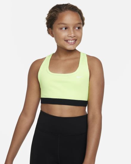 Nike Swoosh Kids Za Djevojčice Sportski Grudnjak Zelene Bijele | HR-19465JOCW