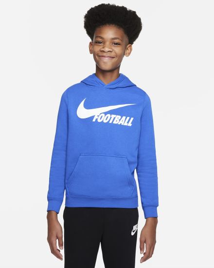 Nike Swoosh Kids Za Dječake Majica S Kapuljačom Kraljevska Plava Plave | HR-17356BYGS