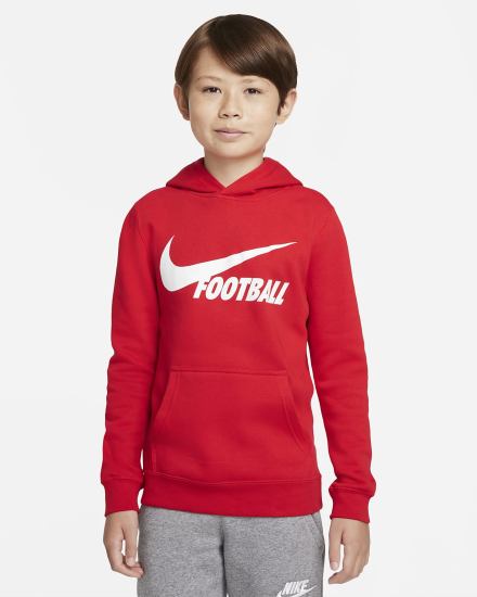 Nike Swoosh Kids Za Dječake Majica S Kapuljačom Crvene | HR-59602AITL