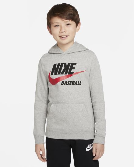 Nike Swoosh Kids Za Dječake Majica S Kapuljačom Tamno Sive | HR-93748BIVQ