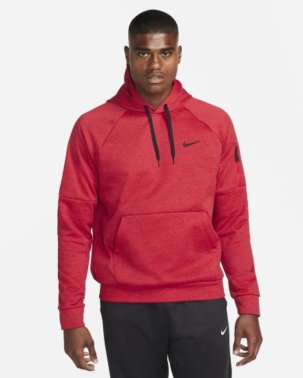 Nike Therma-FIT Fitness Muške Majica S Kapuljačom Crvene Crne | HR-04728AIGX