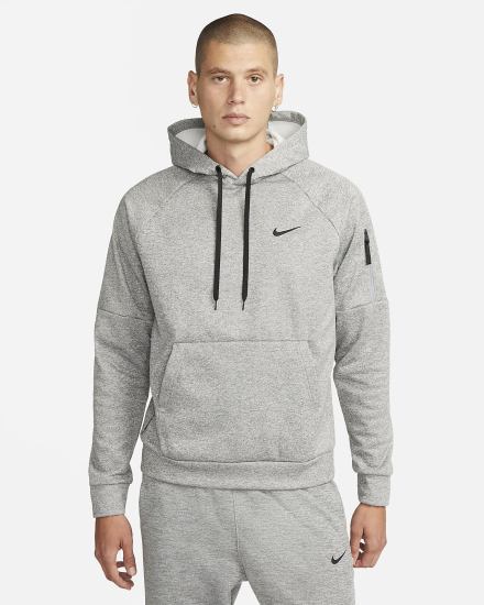 Nike Therma-FIT Fitness Muške Majica S Kapuljačom Tamno Sive Crne | HR-54036KUWP