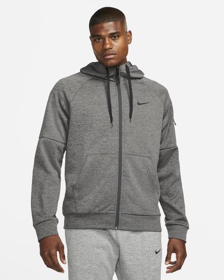 Nike Therma-FIT Full-Zip Fitness Muške Majica S Kapuljačom Sive Tamno Sive Crne | HR-67508RTWD