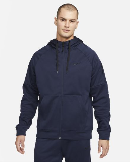 Nike Therma-FIT Full-Zip Fitness Muške Majica S Kapuljačom Obsidijanske Crne | HR-96157PGXF