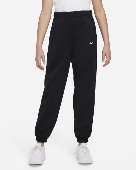 Nike Therma-FIT Kids Cuffed Za Djevojčice Hlače Crne Bijele | HR-43568UTEN