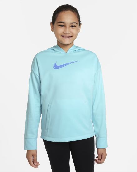 Nike Therma-FIT Kids Training Za Djevojčice Majica S Kapuljačom Bijele | HR-68732UFYH