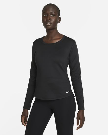 Nike Therma-FIT One Long-Sleeve Top Ženske Košulje Crne Bijele | HR-62893GDOI