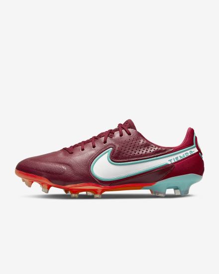 Nike Tiempo Legend 9 Elite FG Firm-Ground Muške Nogometne Kocke Crvene Svijetlo Crvene Bijele | HR-85364YBDA