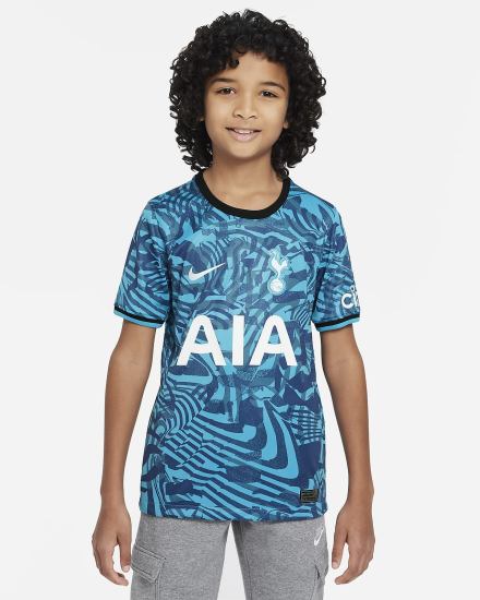 Nike Tottenham Hotspur 2022/23 Stadium Third Kids Dri-FIT Soccer Za Djevojčice Dres Tamno Tirkizne Crne Bijele | HR-84163WQMH