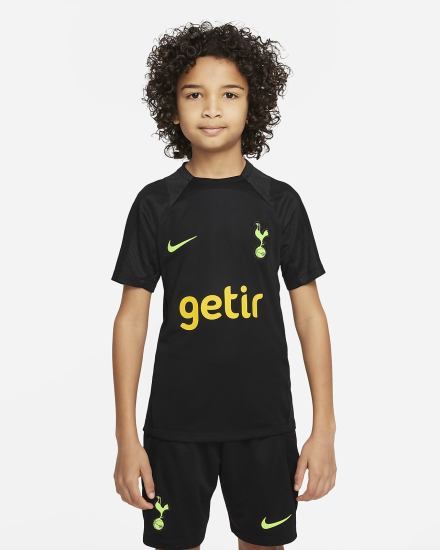 Nike Tottenham Hotspur Strike Kids Dri-FIT Short-Sleeve Soccer Top Za Djevojčice Majice Crne | HR-24068WREC