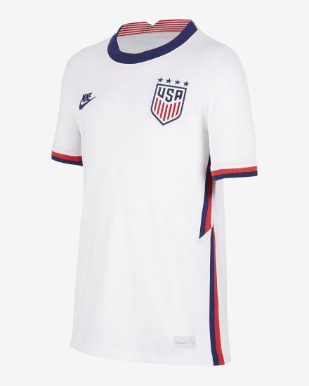 Nike U.S. 2020 Stadium Home Kids Soccer Za Dječake Dres Bijele Plave | HR-58964WTZM