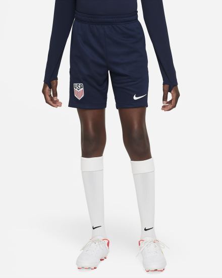 Nike U.S. Academy Pro Kids Dri-FIT Knit Soccer Za Djevojčice Kratke Hlače Obsidijanske Bijele | HR-14603QLVM