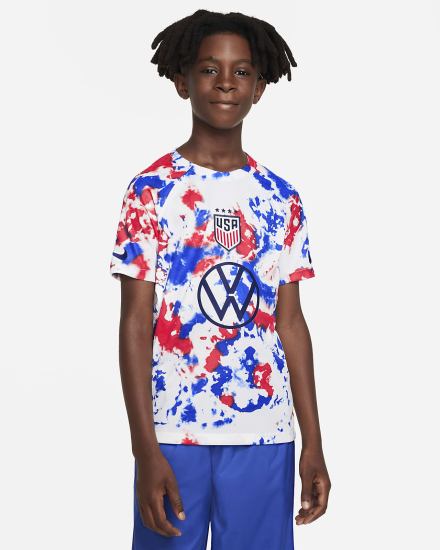 Nike U.S. Kids Dri-FIT Pre-Match Soccer Top Za Djevojčice Majice Bijele Plave | HR-89546JRVC