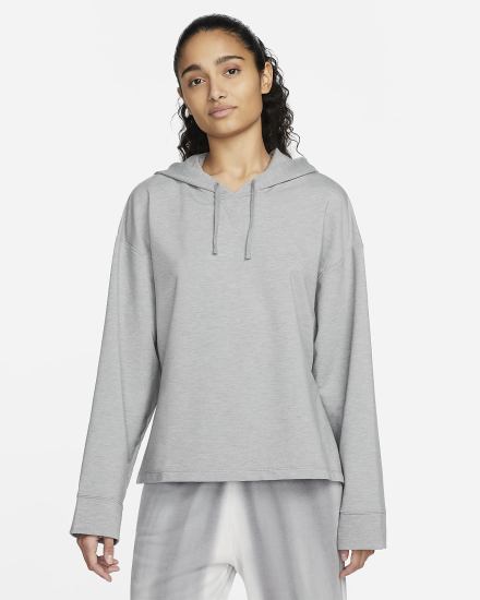 Nike Yoga Dri-FIT Fleece Ženske Majica S Kapuljačom Sive | HR-62801JVYK