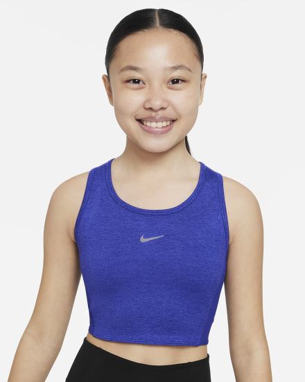 Nike Yoga Dri-FIT Kids Za Djevojčice Majica Bez Rukava Plave | HR-54192STZC