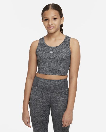 Nike Yoga Dri-FIT Kids Za Djevojčice Majica Bez Rukava Sive Tamno Sive | HR-65314ECWU