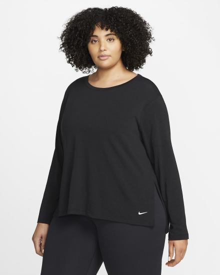 Nike Yoga Dri-FIT Long-Sleeve Top Ženske Košulje Crne Sive | HR-27601MDNB