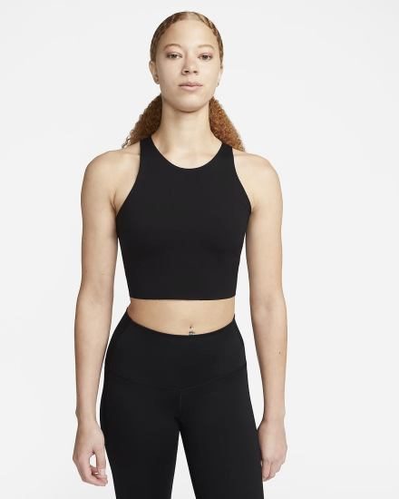 Nike Yoga Dri-FIT Luxe Cropped (Plus Size) Ženske Majica Bez Rukava Crne | HR-74390BNGT