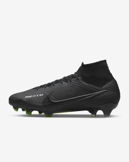 Nike Zoom Mercurial Superfly 9 Elite FG Firm-Ground Muške Nogometne Kocke Crne Bijele Tamno Sive | HR-35981ZULJ